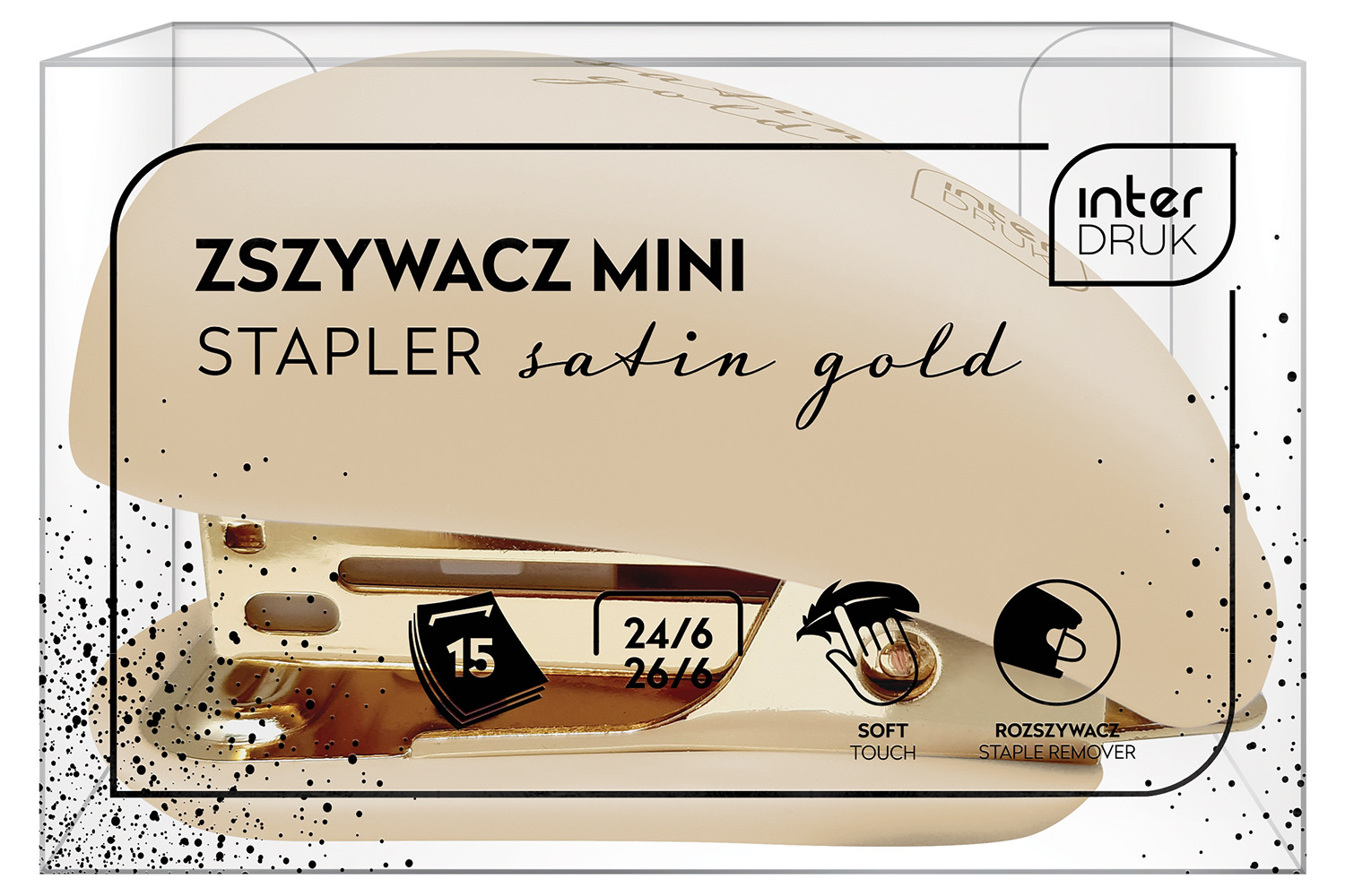 Zszywacz mini Satin Gold Interdruk